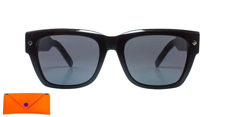 MARCO MOTTA SOL MOD BAHIA NEGRO LENTE AR GRIS CON AR 54X19 + ESTUCHE